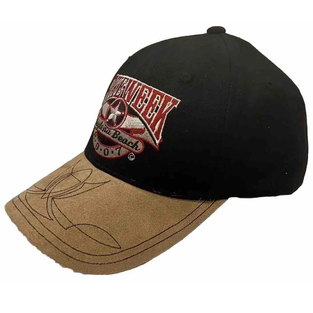 2007 Bike Week Daytona Beach Hat Cap 66th Annual Bike Week Suede Bill